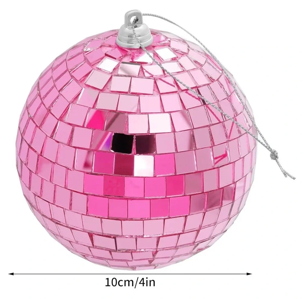 NWT Pink Disco Ball Set 2pc 4
